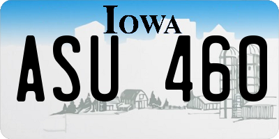 IA license plate ASU460
