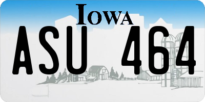 IA license plate ASU464