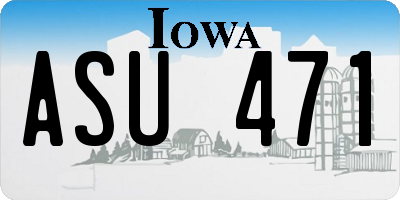 IA license plate ASU471