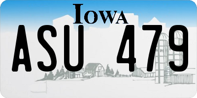 IA license plate ASU479