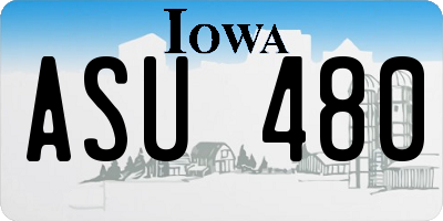 IA license plate ASU480
