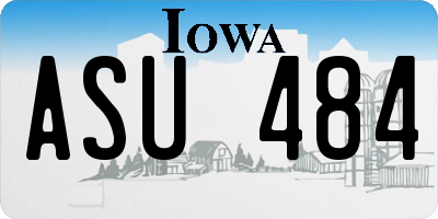 IA license plate ASU484