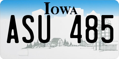 IA license plate ASU485