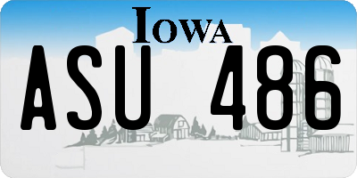 IA license plate ASU486
