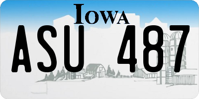 IA license plate ASU487