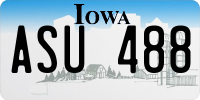 IA license plate ASU488