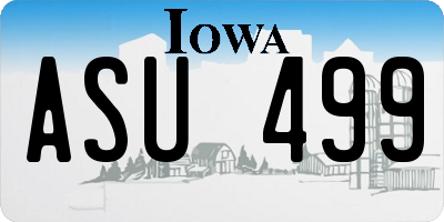 IA license plate ASU499