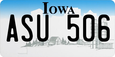 IA license plate ASU506