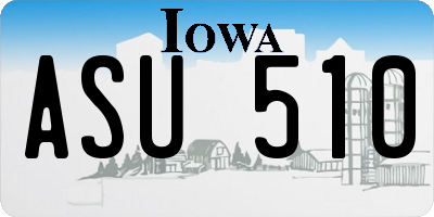 IA license plate ASU510