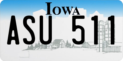 IA license plate ASU511