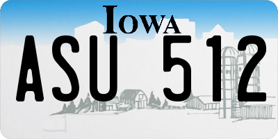 IA license plate ASU512