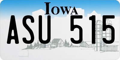 IA license plate ASU515