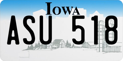 IA license plate ASU518