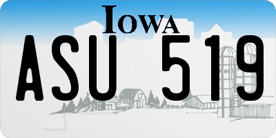 IA license plate ASU519