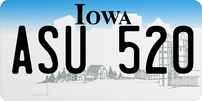 IA license plate ASU520