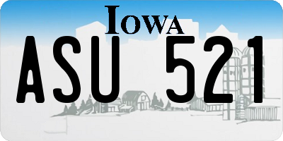 IA license plate ASU521