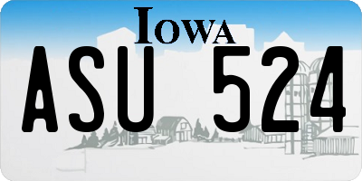 IA license plate ASU524