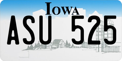 IA license plate ASU525