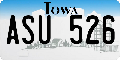 IA license plate ASU526