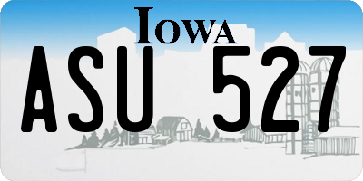 IA license plate ASU527