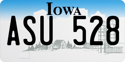 IA license plate ASU528