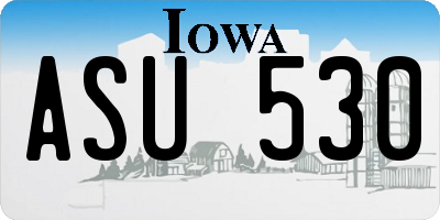 IA license plate ASU530