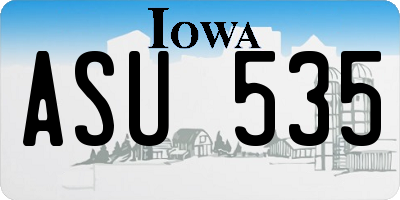 IA license plate ASU535