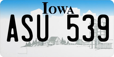 IA license plate ASU539