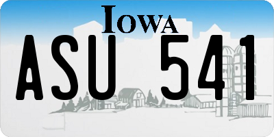 IA license plate ASU541
