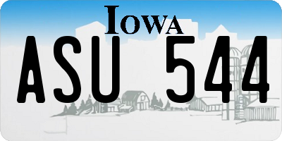 IA license plate ASU544
