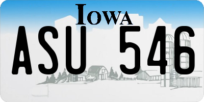 IA license plate ASU546
