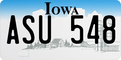 IA license plate ASU548