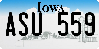 IA license plate ASU559