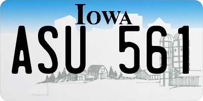 IA license plate ASU561