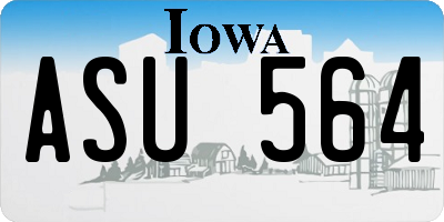 IA license plate ASU564