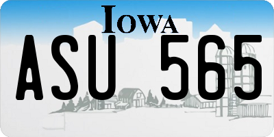 IA license plate ASU565