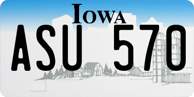 IA license plate ASU570