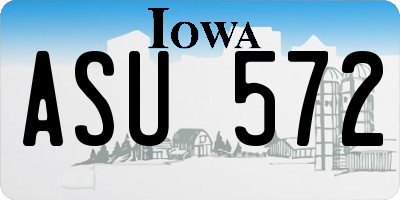 IA license plate ASU572