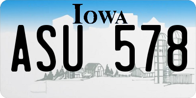 IA license plate ASU578