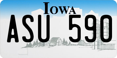 IA license plate ASU590