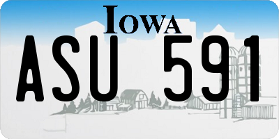 IA license plate ASU591