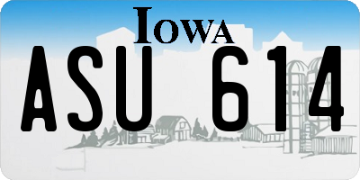 IA license plate ASU614