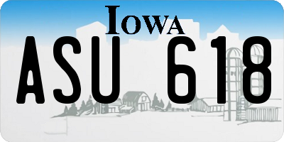 IA license plate ASU618