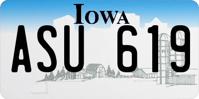 IA license plate ASU619