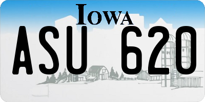 IA license plate ASU620