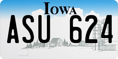IA license plate ASU624