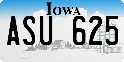 IA license plate ASU625