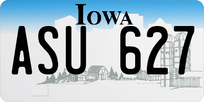IA license plate ASU627