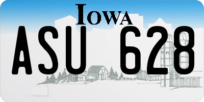 IA license plate ASU628