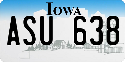 IA license plate ASU638